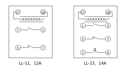 LL-14A繼電器內部接線
